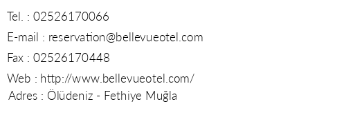 Belle Vue Hotel telefon numaralar, faks, e-mail, posta adresi ve iletiim bilgileri
